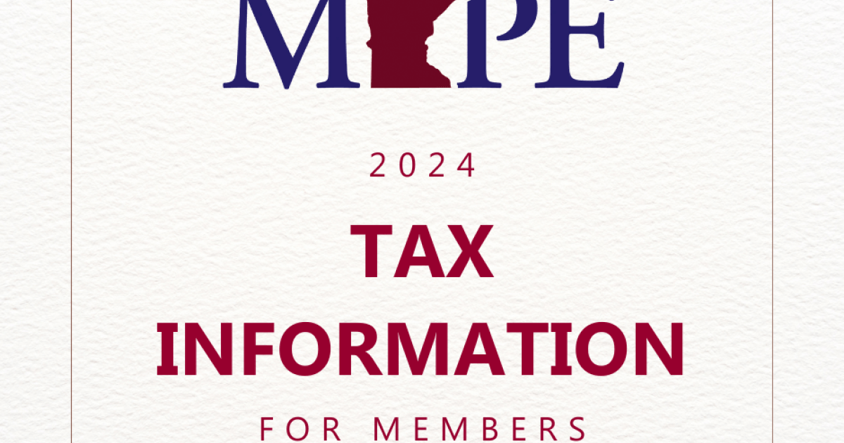 2023 Tax Info for Members Minnesota Association of Professional Employees