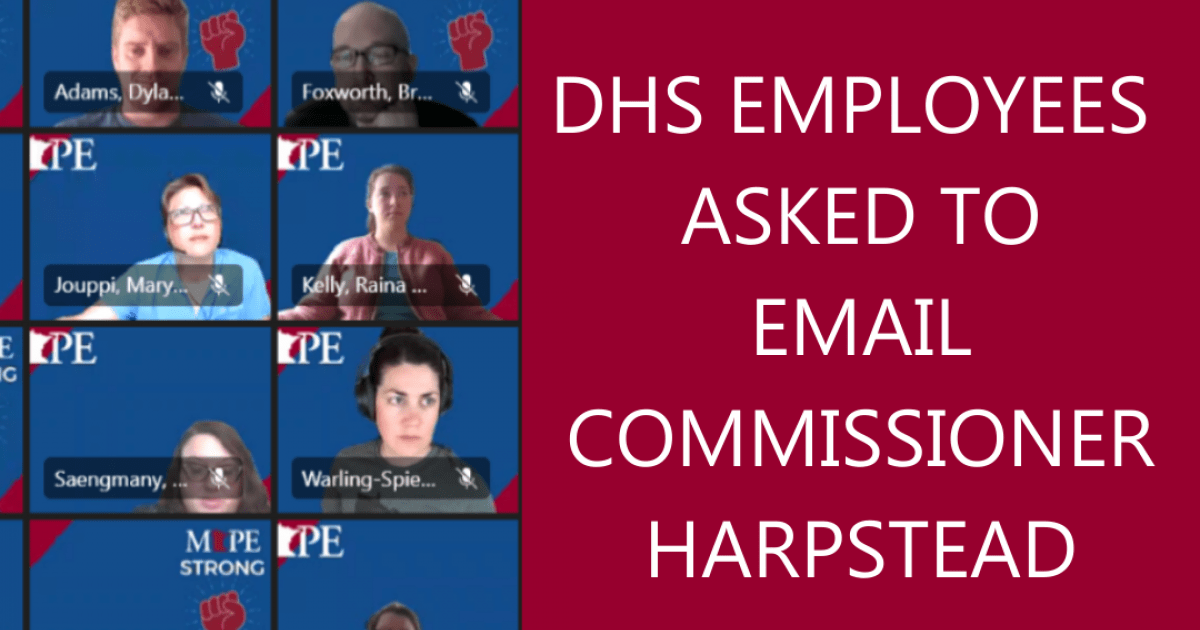 Hundreds of DHS Employees disappointed Commissioner did not meet with